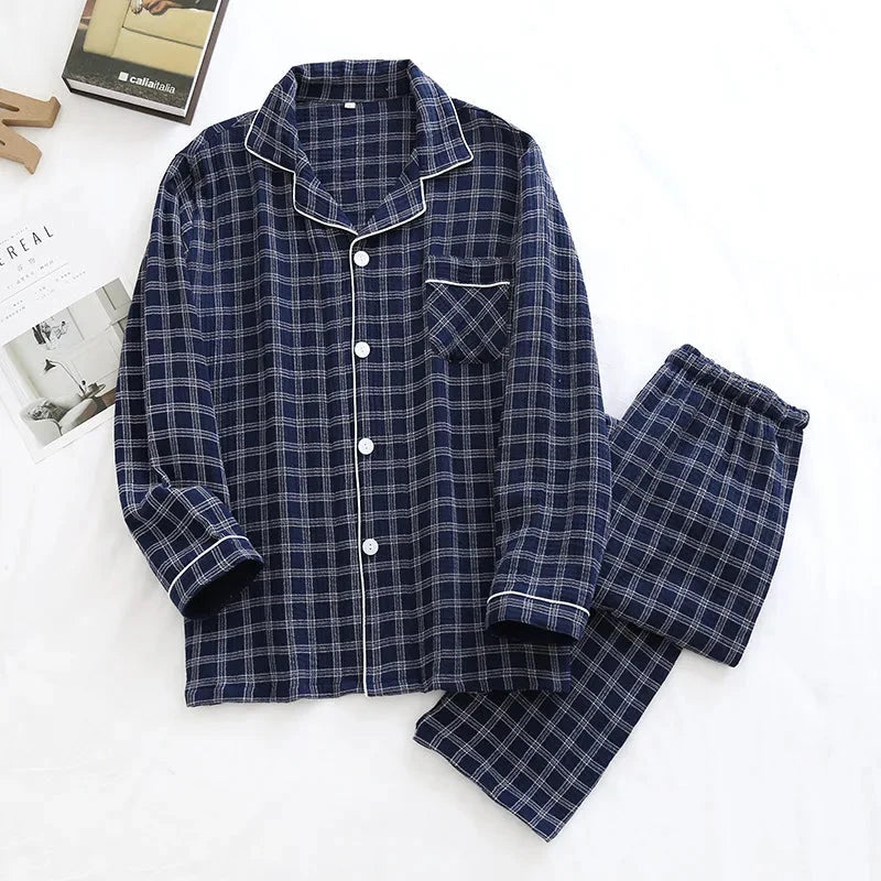 Couple's Pure Cotton Crepe Pajama Set