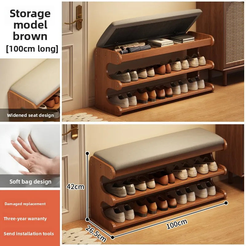 Shoe Cabinet Stool Upholstered Flip Top Shoe Storage Bench Entryway Hallway Cushion Seat Removable Shoe Rack Organizer Furniture