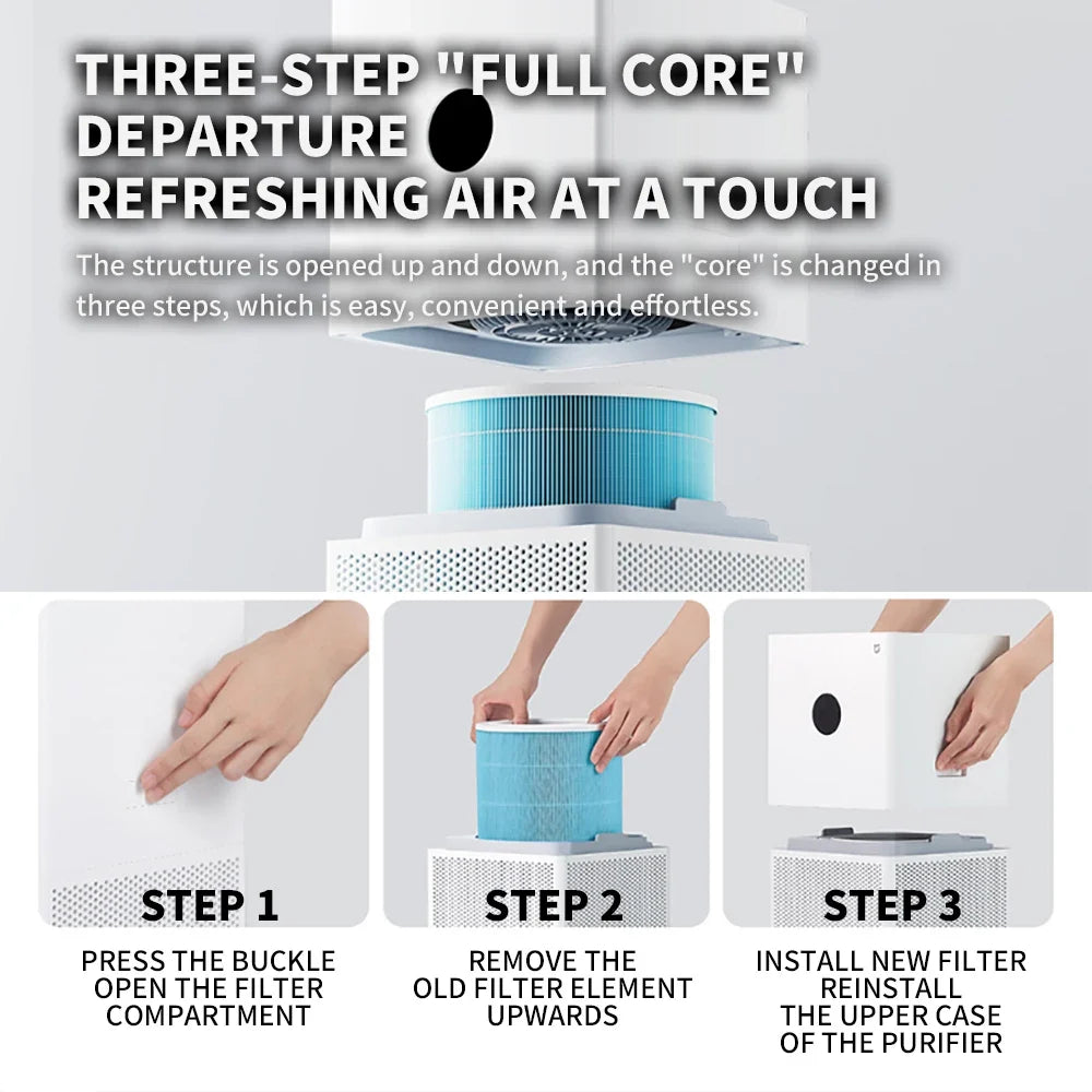 MIJIA Smart Air Purifier 4 Lite LED Display Quadruple Purification Aldehyde Removal Home Air Ionizer 35.8dB(A) Low noise