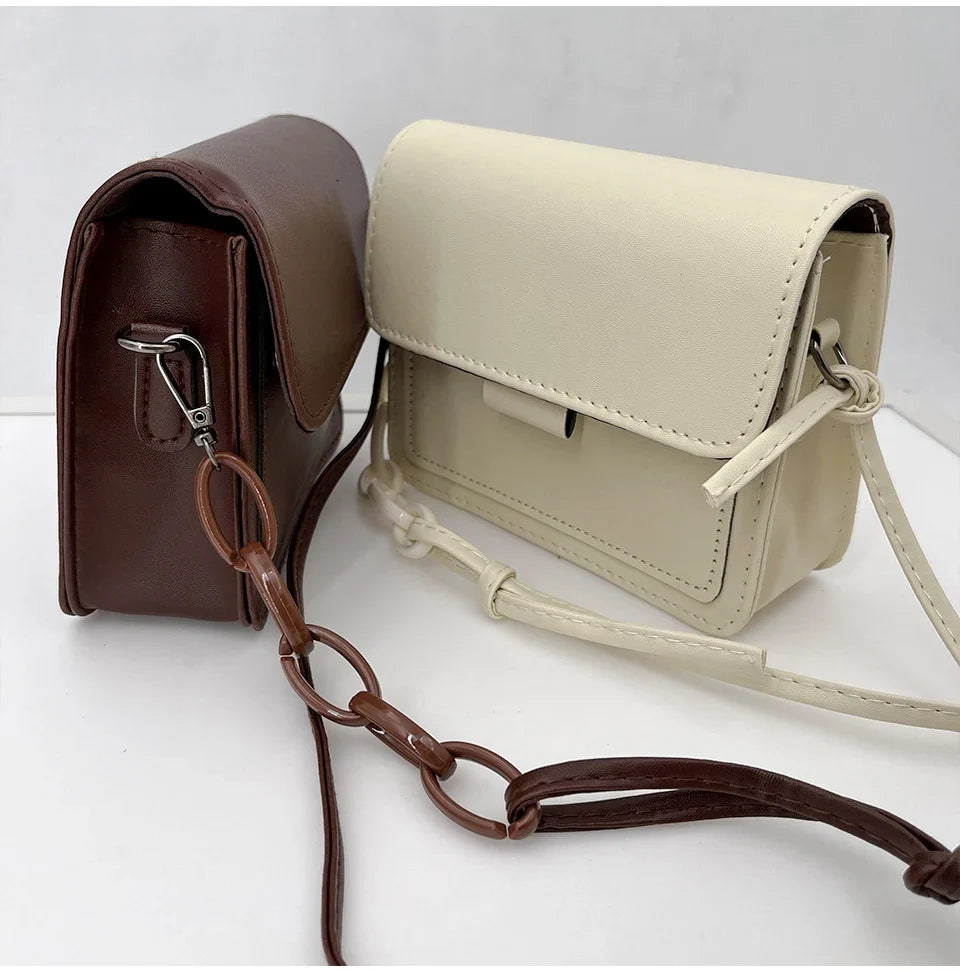 Fashion Brand Women's Small Crossbody Bag | Lightweight PU Leather Messenger Bag (Flap Handbag Purse, Summer Travel Bag for Female)
