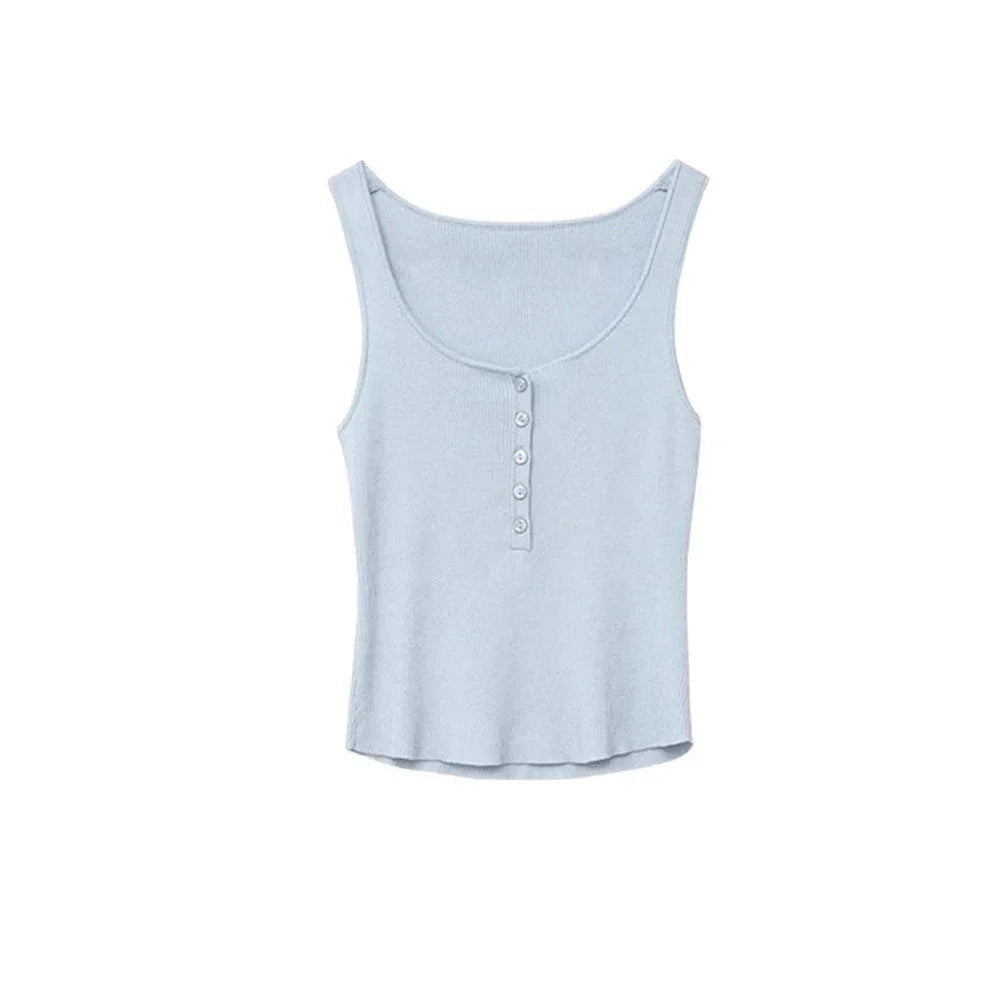 Blue Lyocell Sunscreen Cardigan & Tank Top Set