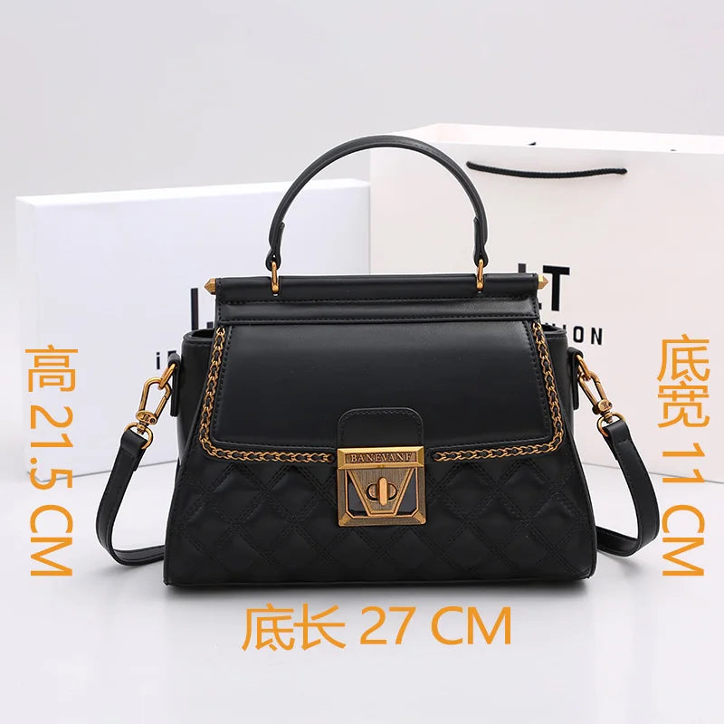 Women's Handbag New Autumn & Winter | High-End Light Luxury Diamond Grid Small Square Bag (Shoulder & Crossbody)