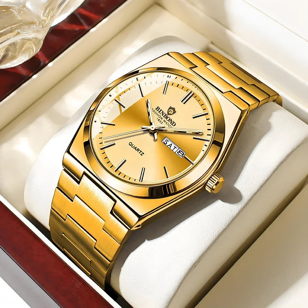 New Gifts Casual Business Top Blue Clock Men Luxury Watch Automatic Watches Mens Fashion Quartz Wristwatches Relogio Masculino