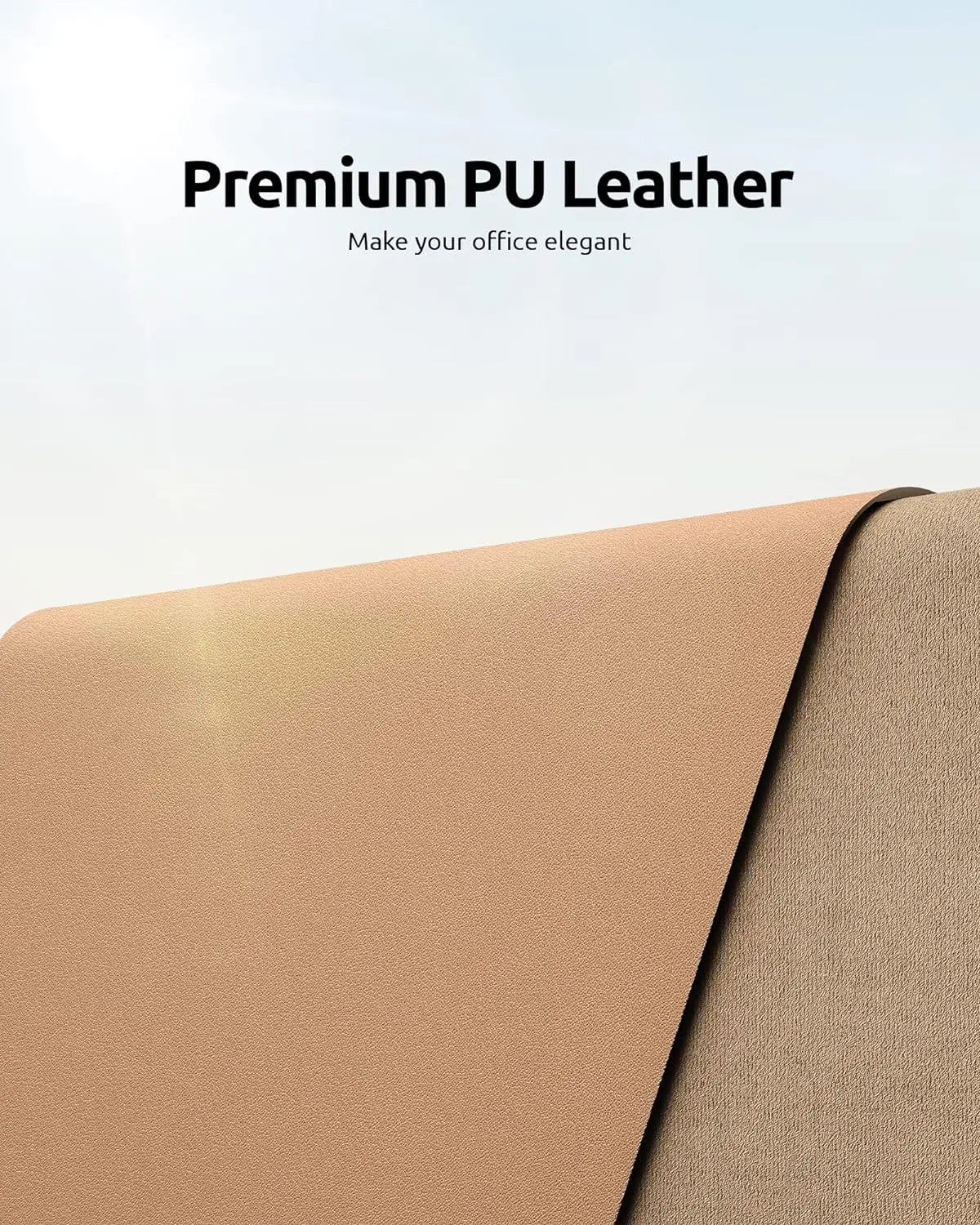 PU Leather Desk Mat – Large Waterproof Mouse Pad & Keyboard Mat, Desk Protector for Office