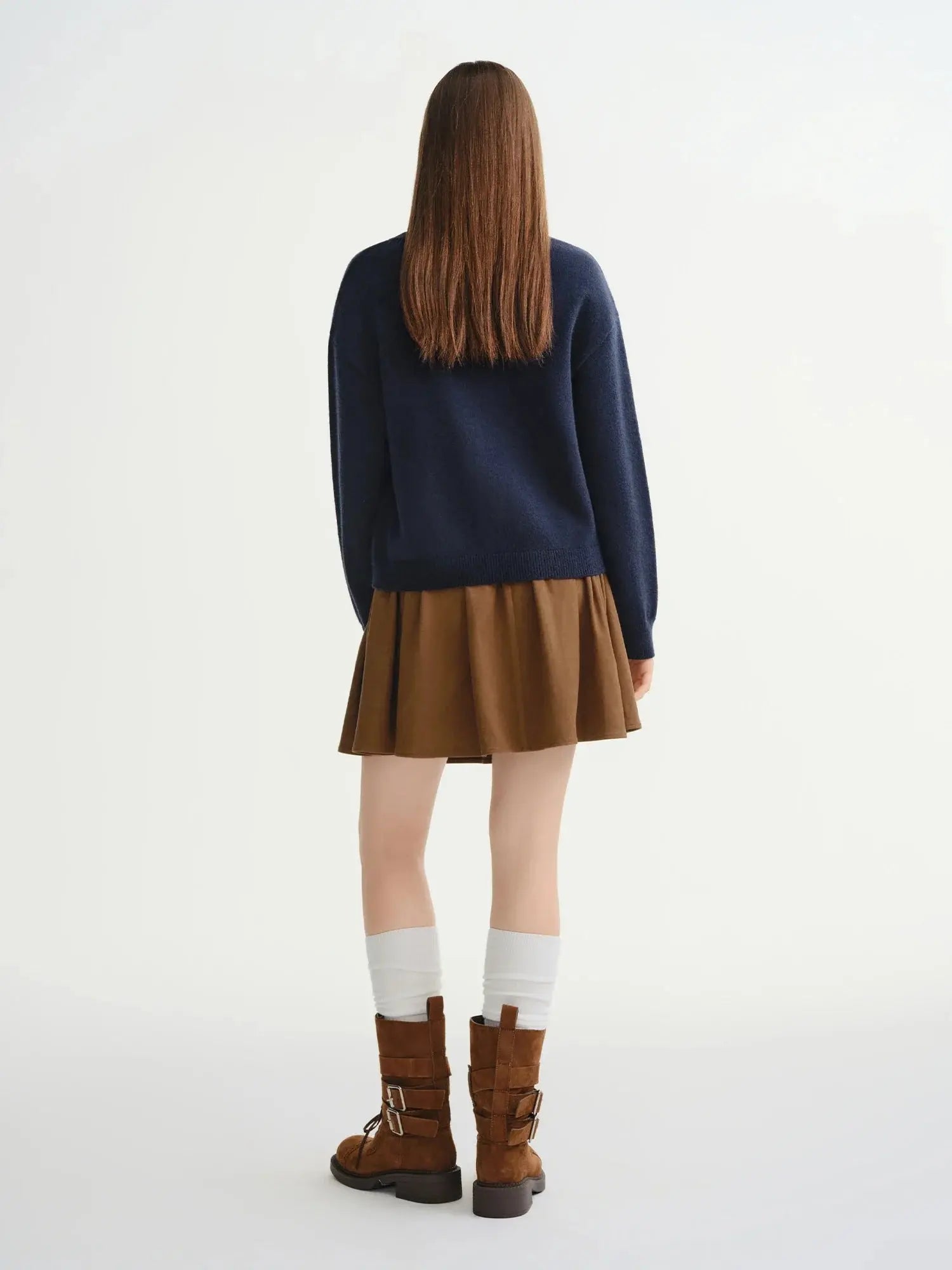 Women's Plus: Floral Knit Winter Pullover