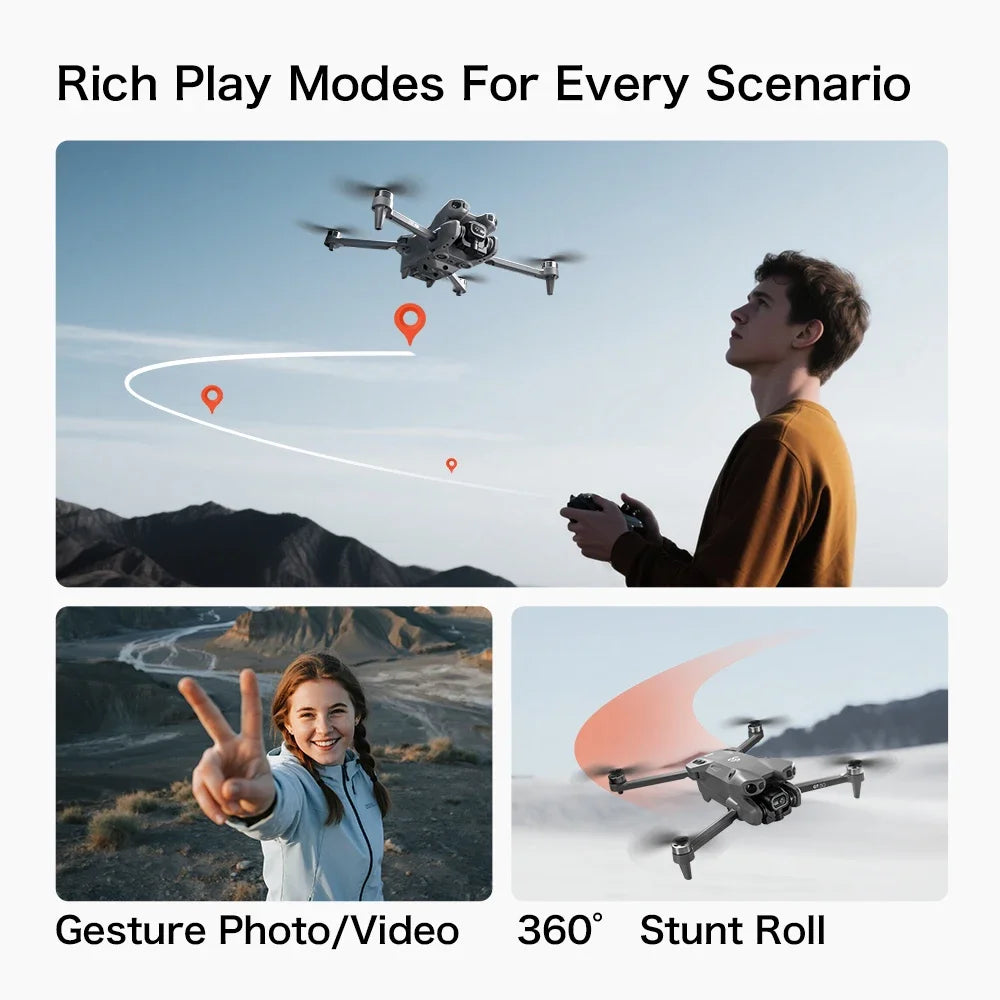 Lenovo GT50 Drone 8K EIS GPS Foldable Quadcopter 4.3'' Screen Remote Control Lightweight Beginner Pro+ Drone for Adults Travel X