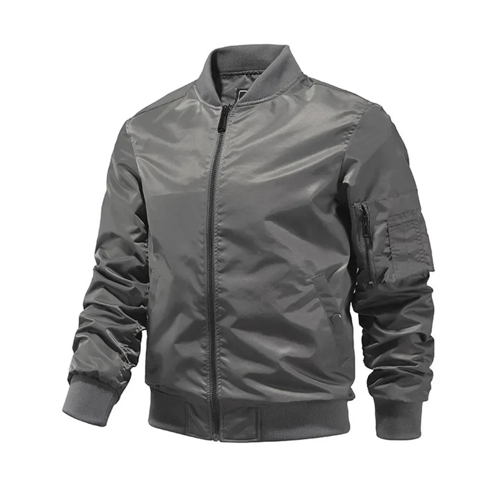 Versatile Men's Bomber Jacket  Perfect for Spring  Autumn