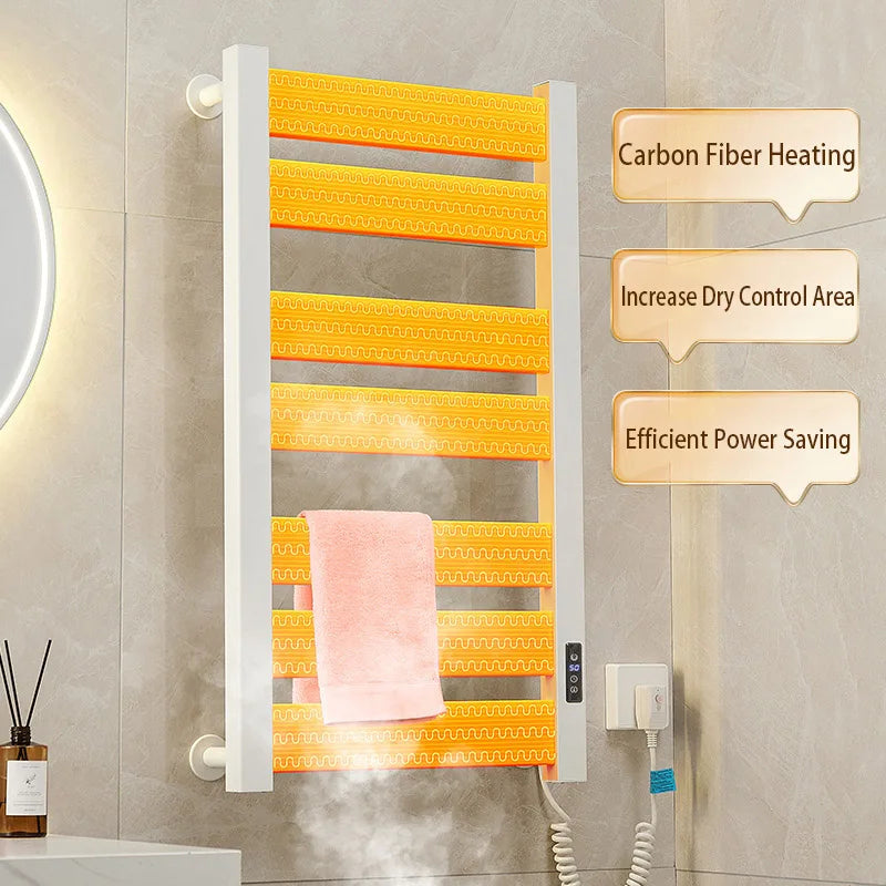 WiFi Smart Electric Heating Towel Rack Bath Towel Drying Cooling Rack Electric Bath Towel Clothes Dryer Heating Heater Bathroom
