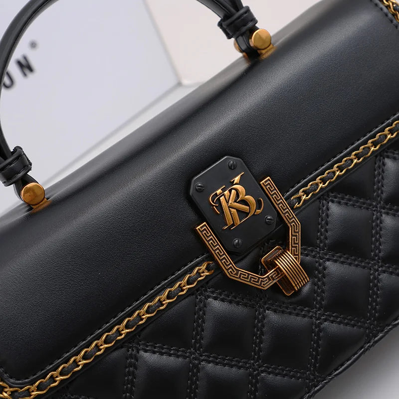Ladies' Diamond Grid Handbag | New Autumn & Winter High-End Small Square Bag & Designer Crossbody Shoulder Bag