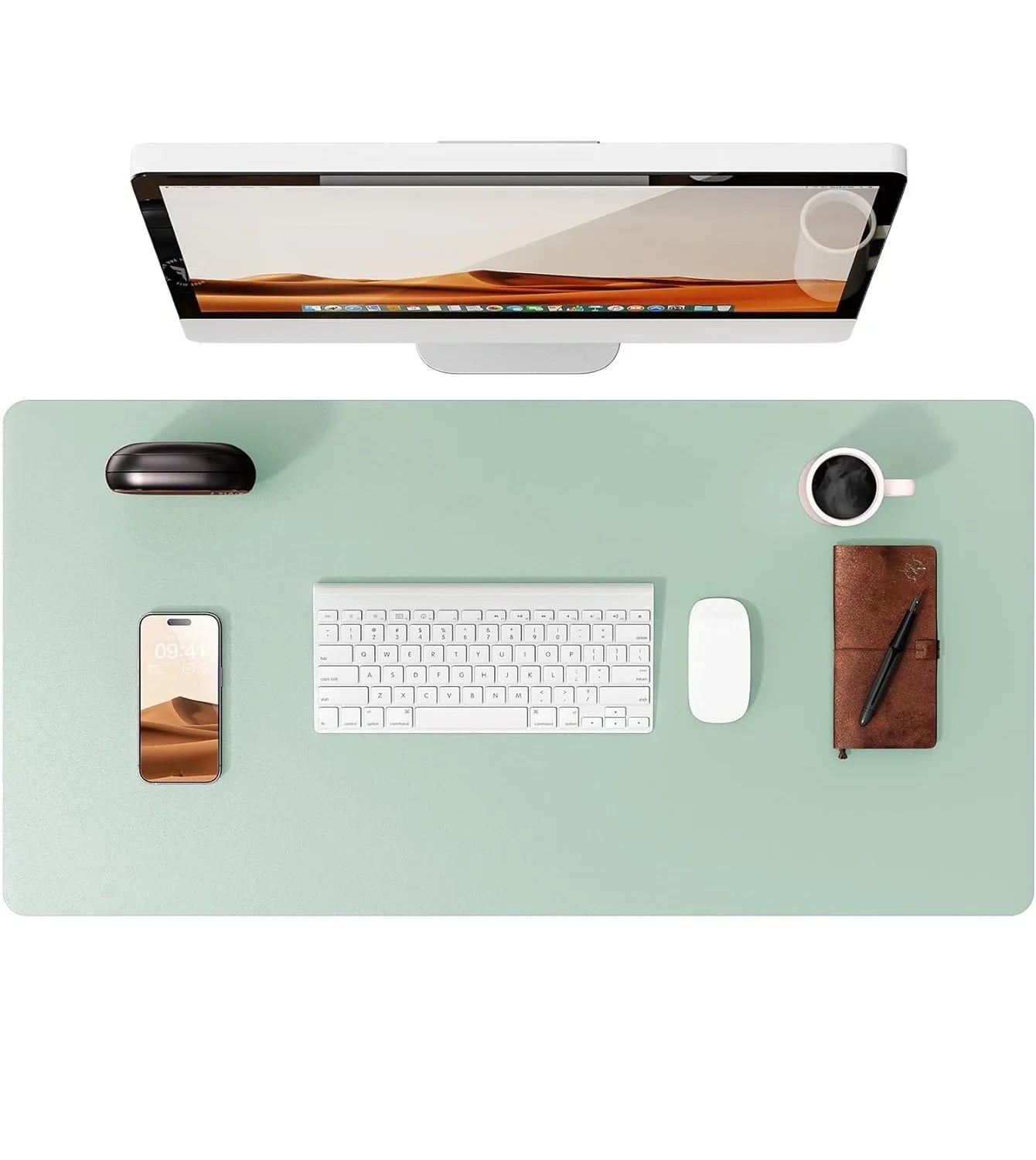 PU Leather Desk Mat – Large Waterproof Mouse Pad & Keyboard Mat, Desk Protector for Office