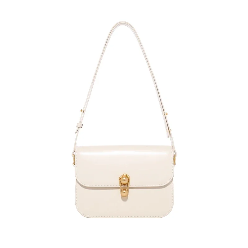 Women's Bag Luxury Brand | New Fashion Shoulder & Crossbody Square Bags (Designer Split Leather Tote Handbag with Lock)