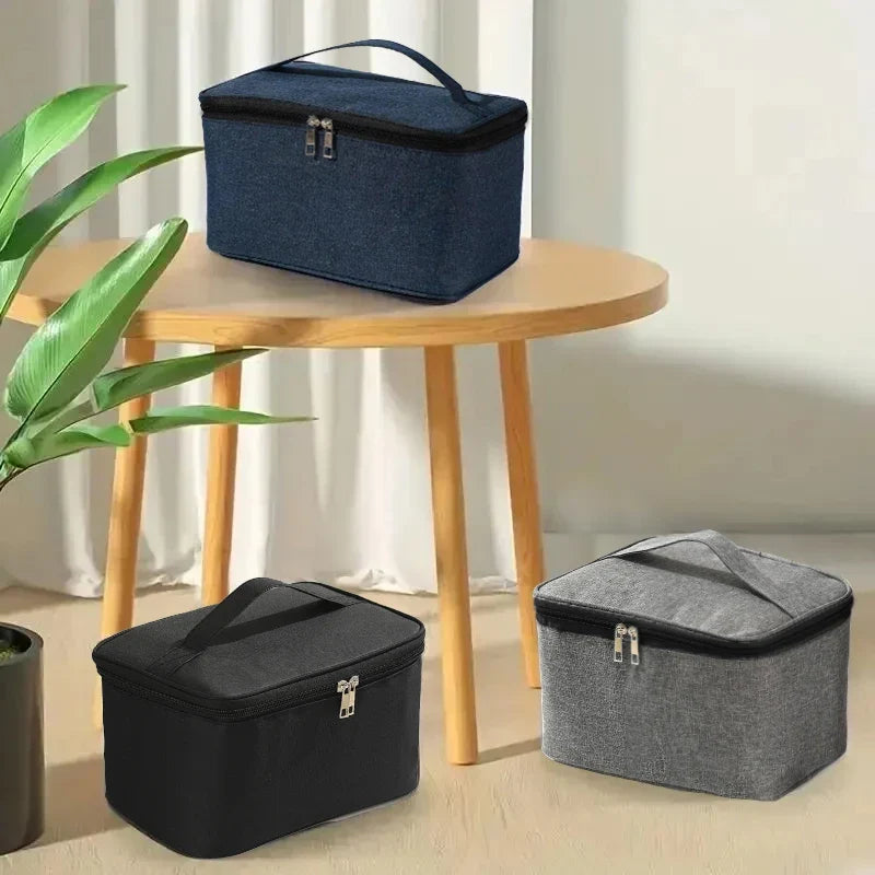 1pc Business Trip Men's Toiletry Bag Double Layer Large Capacity Cosmetic Bag Oxford Cloth Storage Bag Portable Handbag