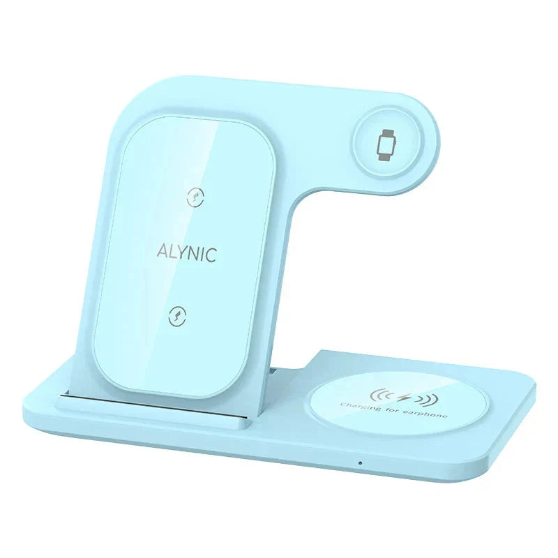 LED Fast Wireless Charging Station