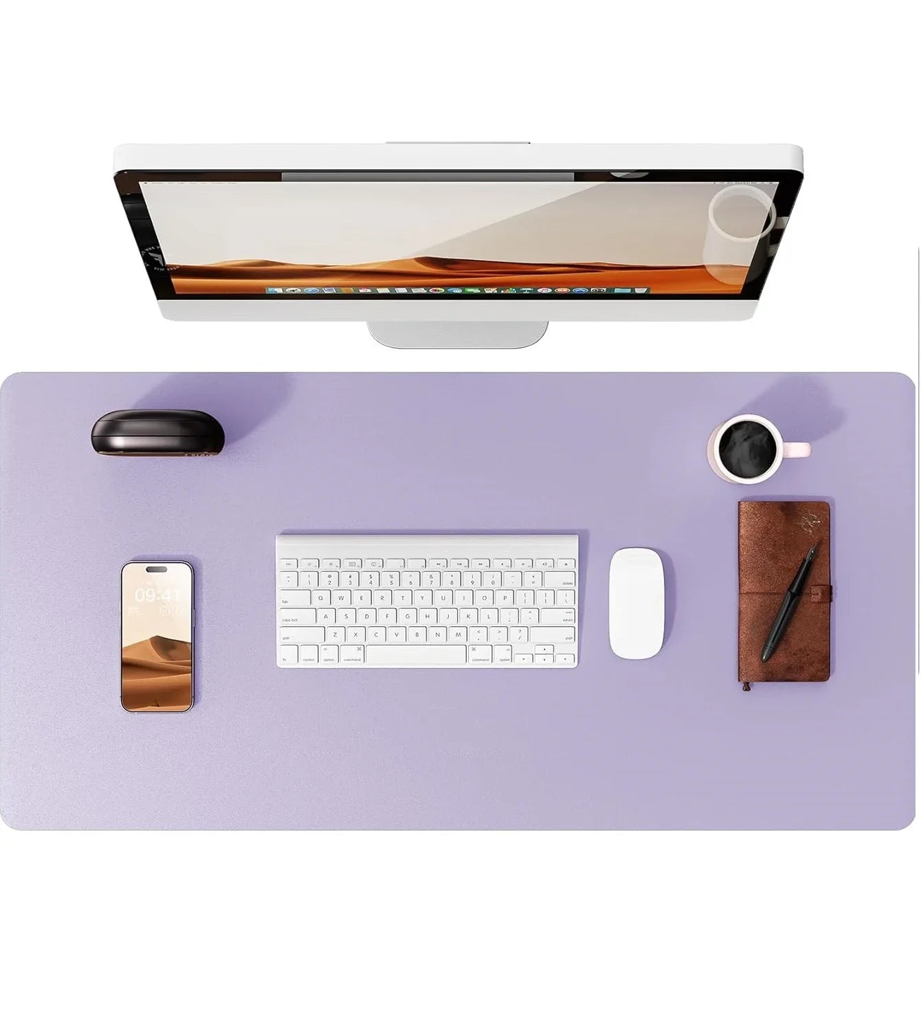 PU Leather Desk Mat – Large Waterproof Mouse Pad & Keyboard Mat, Desk Protector for Office