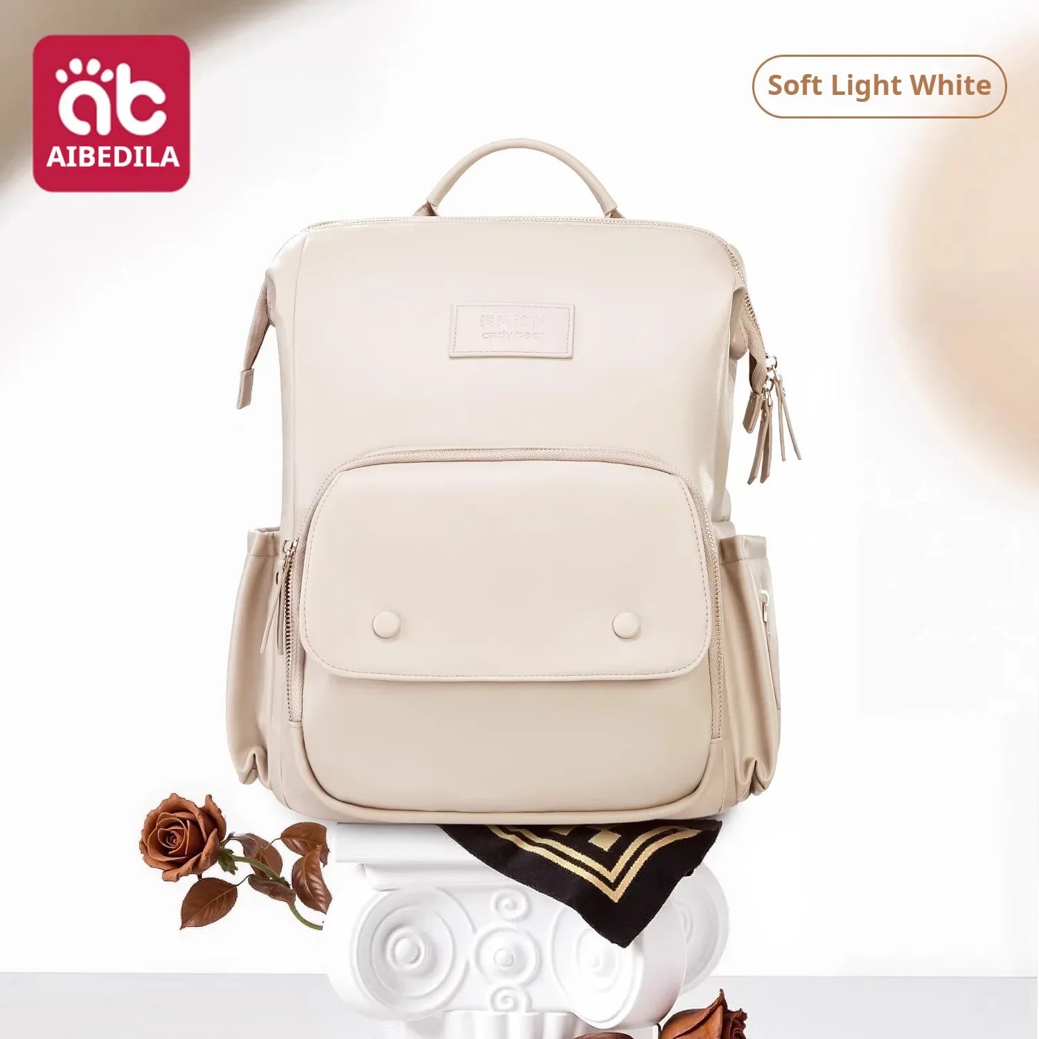 Aibedila Diaper Bag Backpack Women's Bag Backpack Baby Diaper Bag