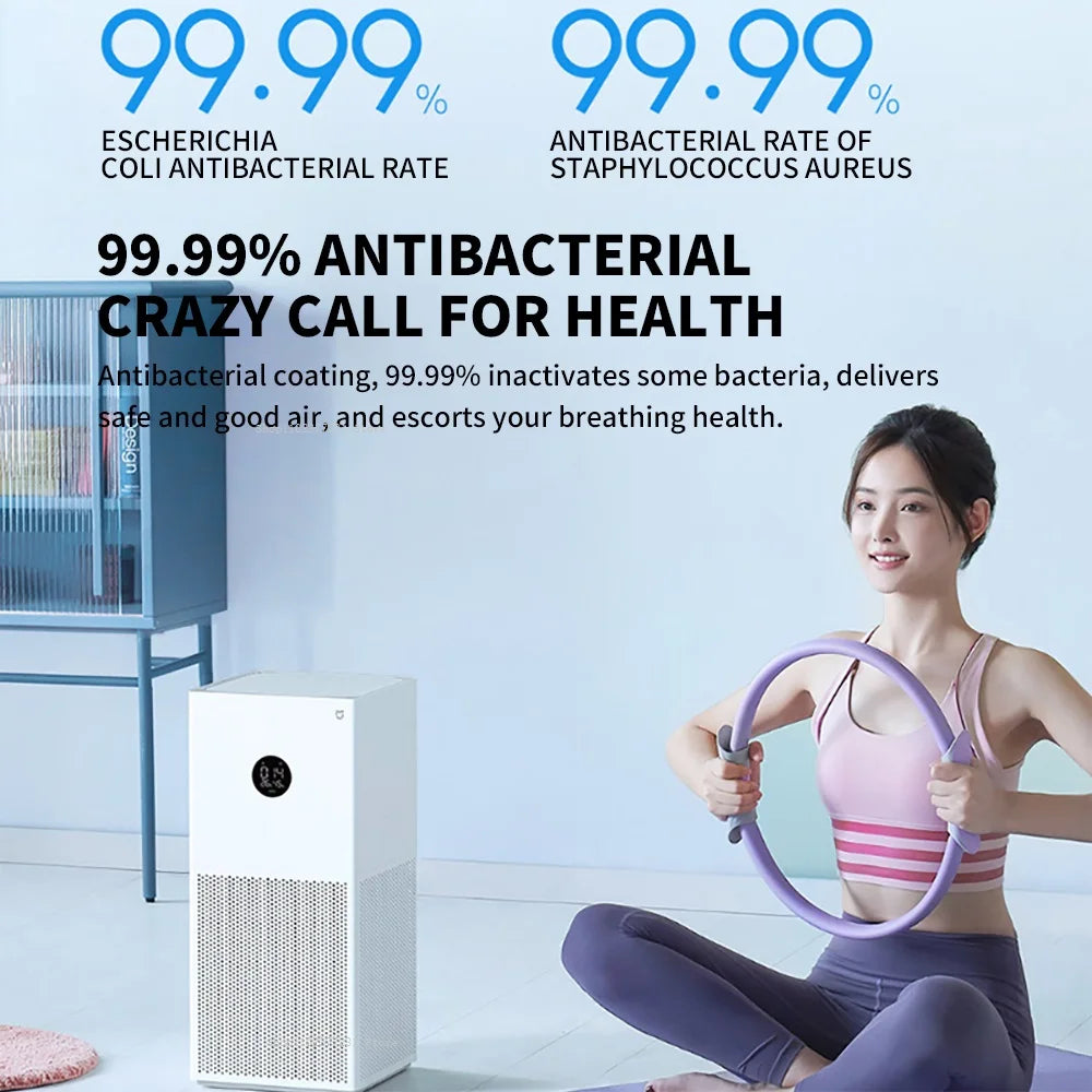 MIJIA Smart Air Purifier 4 Lite LED Display Quadruple Purification Aldehyde Removal Home Air Ionizer 35.8dB(A) Low noise