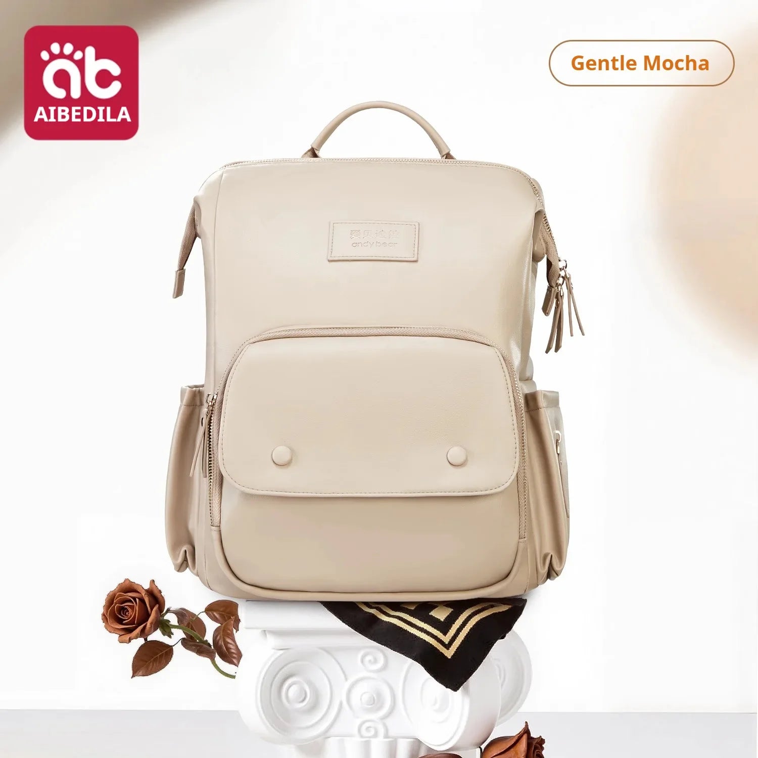 Aibedila Diaper Bag Backpack Women's Bag Backpack Baby Diaper Bag