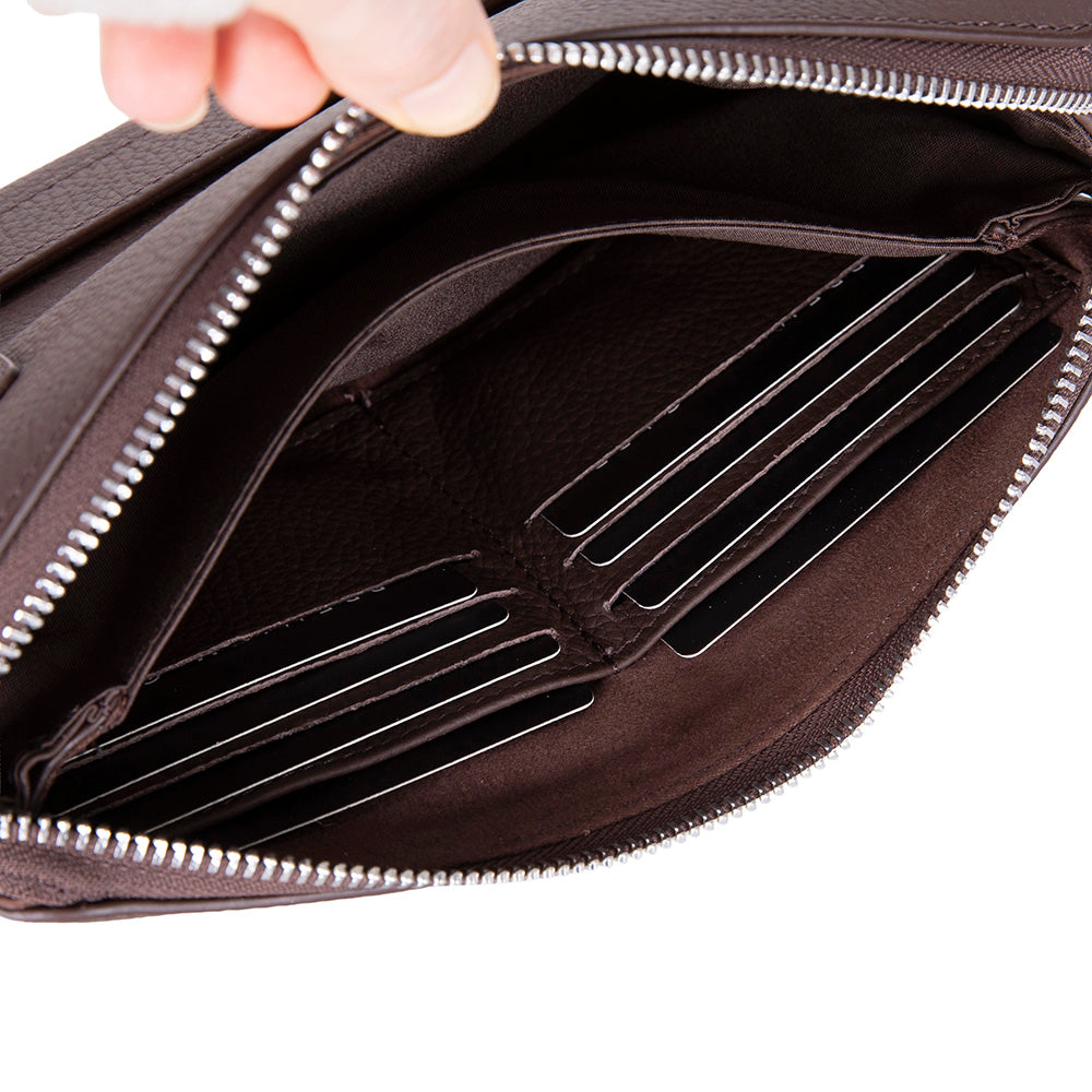 Lupus Leather Clutch Bag – Genuine Leather Wrist Clutch for Men & Women for Everyday Elegance | Minimal & Handcrafted