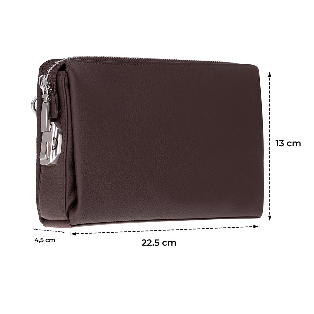 Lupus Leather Clutch Bag – Genuine Leather Wrist Clutch for Men & Women for Everyday Elegance | Minimal & Handcrafted
