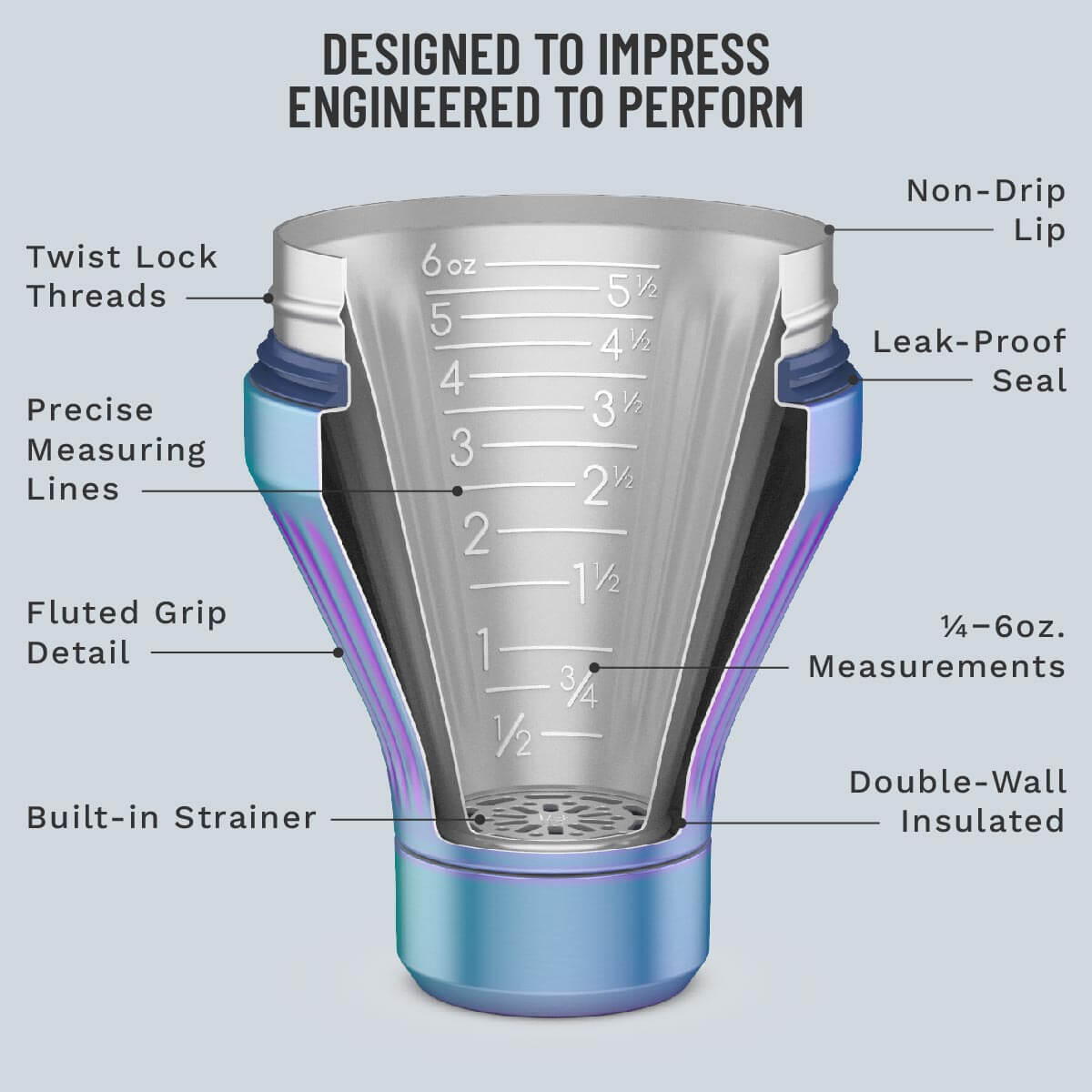 Diamond Edition Hybrid Cocktail Shaker