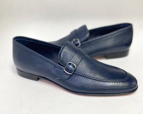 C Collection Deerskin Loafer - Navy