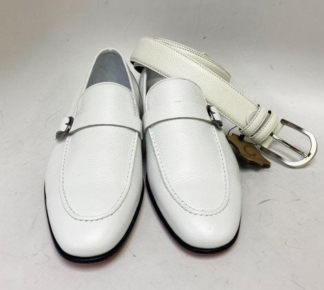 C Collection Deerskin Loafer - White