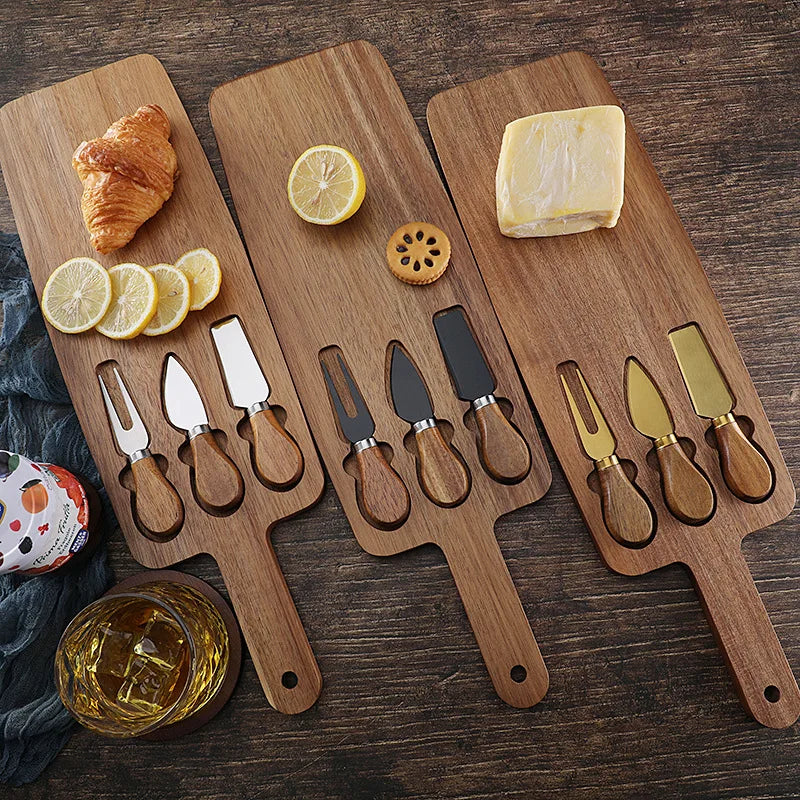 Acacia cheese board set cheese knife cheese board chopping board steak board cheese knife