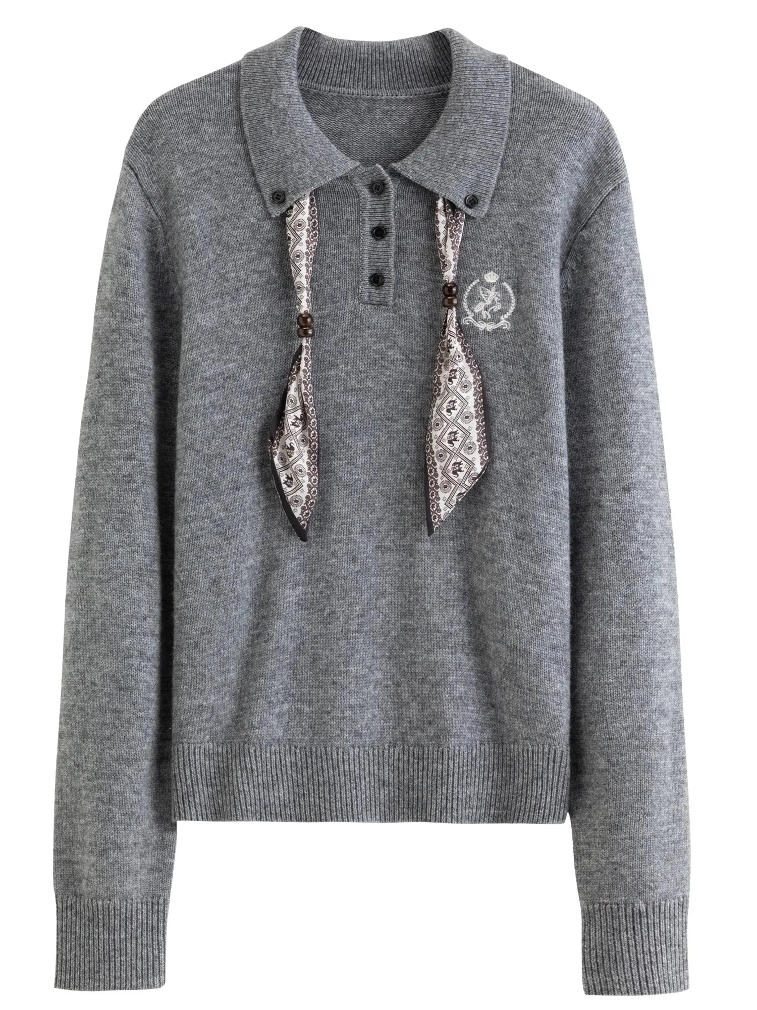Women's Turn-Down Collar Knit Pullover