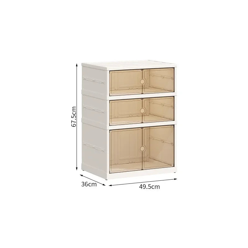 Home dust-proof shoe cabinet, no installation required, foldable transparent folding shoe box, large capacity shoe storage box
