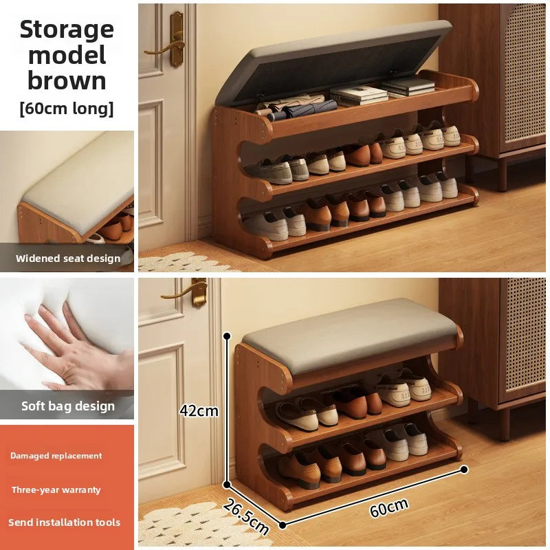 Shoe Cabinet Stool Upholstered Flip Top Shoe Storage Bench Entryway Hallway Cushion Seat Removable Shoe Rack Organizer Furniture