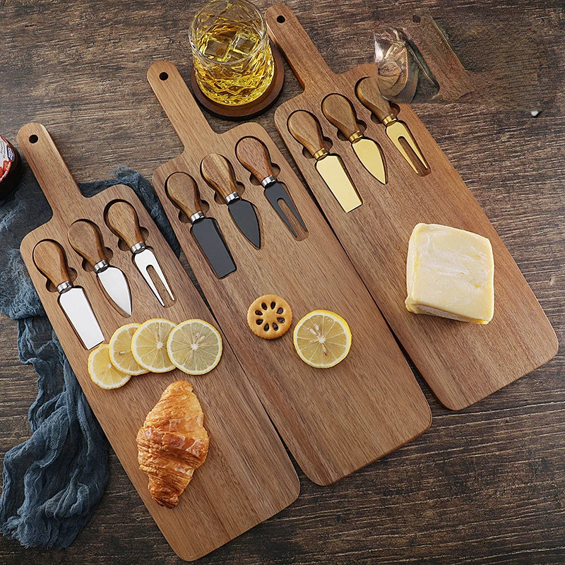 Acacia cheese board set cheese knife cheese board chopping board steak board cheese knife