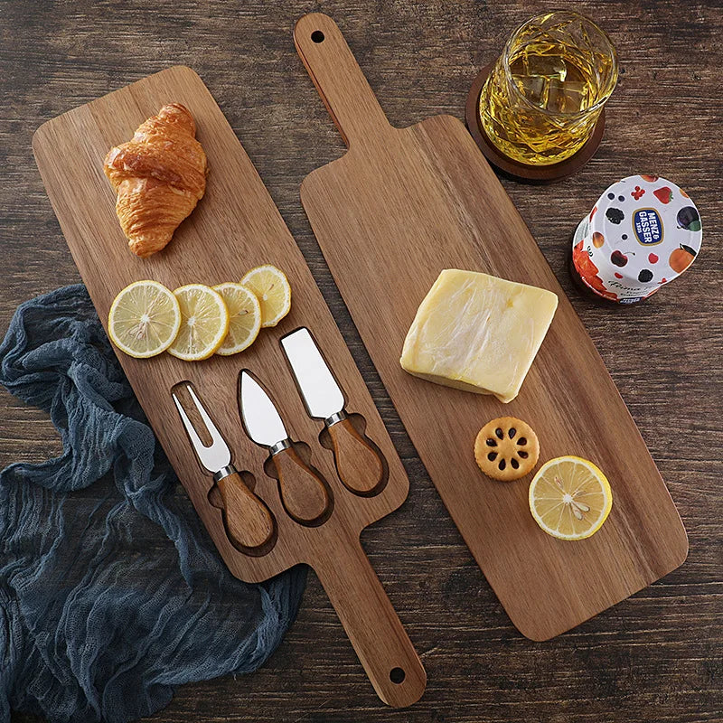 Acacia cheese board set cheese knife cheese board chopping board steak board cheese knife