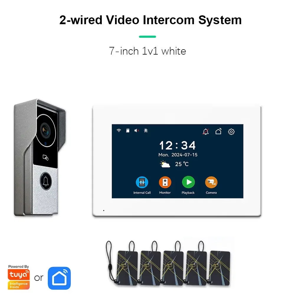 ANJIELO SMARTANJIELO SMART 10 Inch Vide10 Inch Doorbell Video Camera System with 7 Door Lock Intercom - Home Security Protection