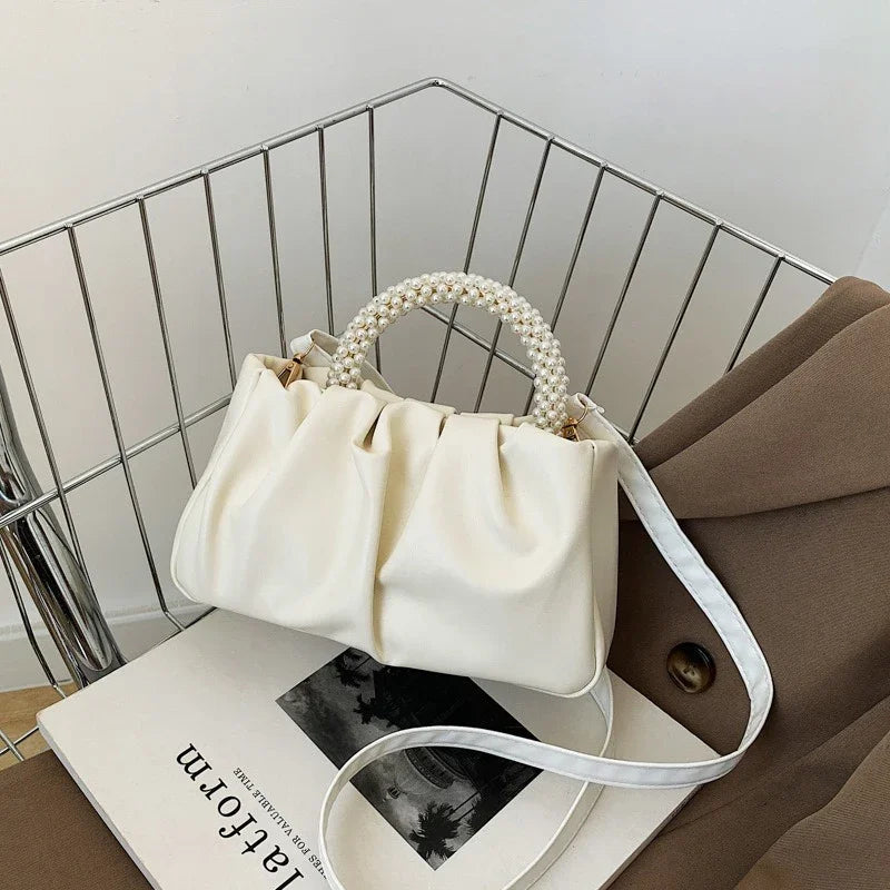 Women's Cloud Bag | New Fashionable Soft Solid-Color PU Leather Single-Shoulder & Crossbody Bag (Simple & Stylish)