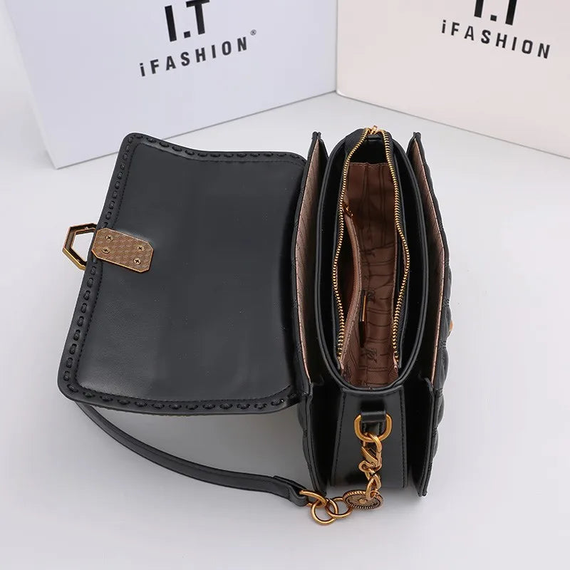 Ladies' Diamond Grid Handbag | New Autumn & Winter High-End Small Square Bag & Designer Crossbody Shoulder Bag
