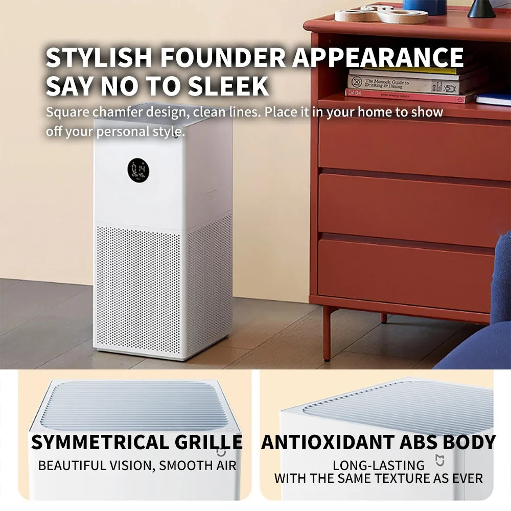 MIJIA Smart Air Purifier 4 Lite LED Display Quadruple Purification Aldehyde Removal Home Air Ionizer 35.8dB(A) Low noise