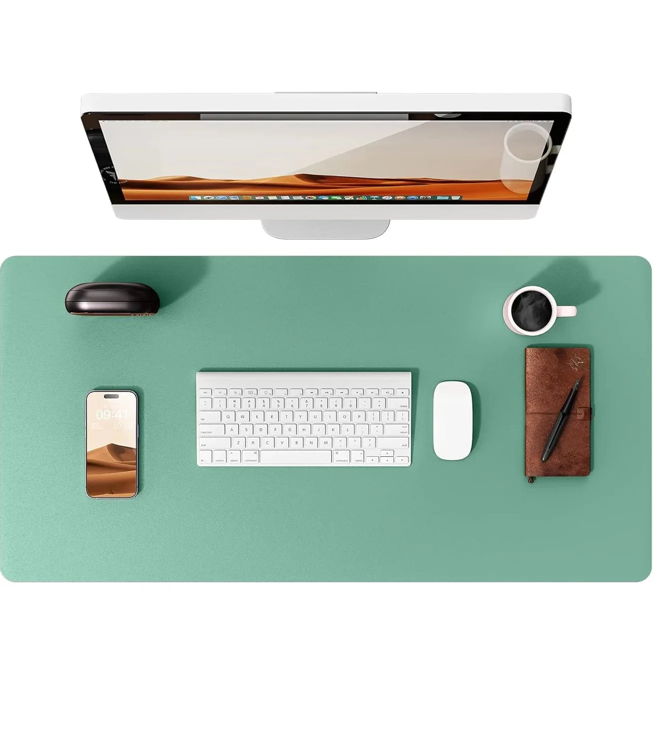 PU Leather Desk Mat – Large Waterproof Mouse Pad & Keyboard Mat, Desk Protector for Office