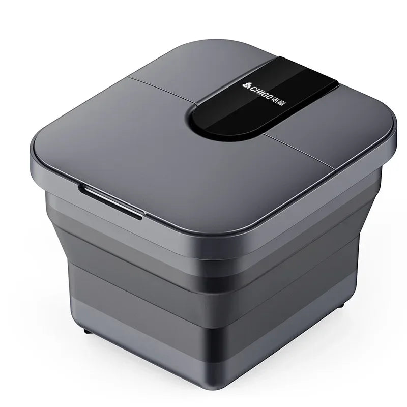 Portable Folding Foot Bath Bathtub Heated Electric Automatic Massage Foot Spa Temperature Control Folding Bucket Home Furniture
