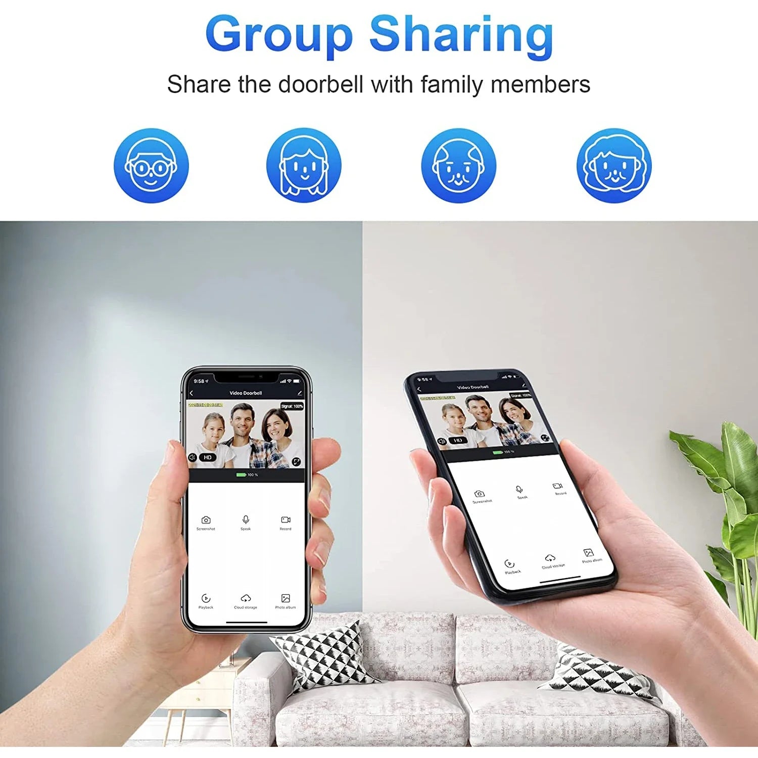 1080p Wireless Video Doorbell Camera Wifi Smart Door Bell Tuya Smart