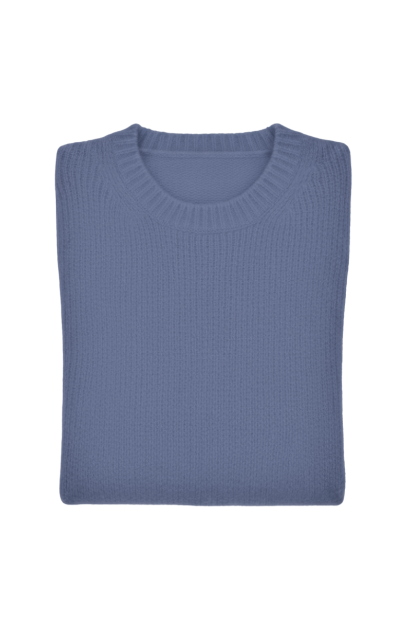 Fedeli Wool-Cashmere Crew Neck Sweater