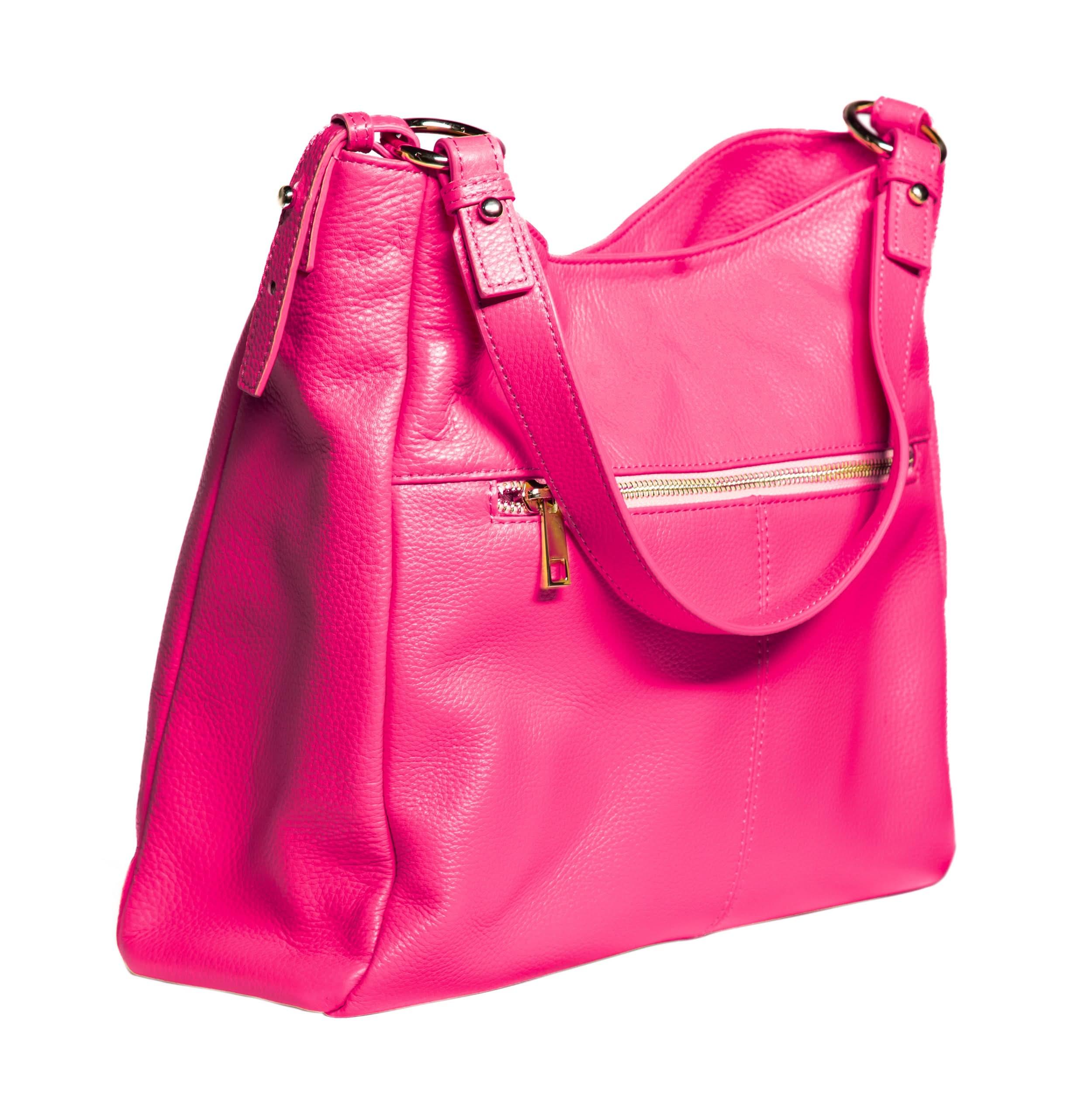 Sophia Large Full-Grain Leather Hobo Crossbody Bag for Women