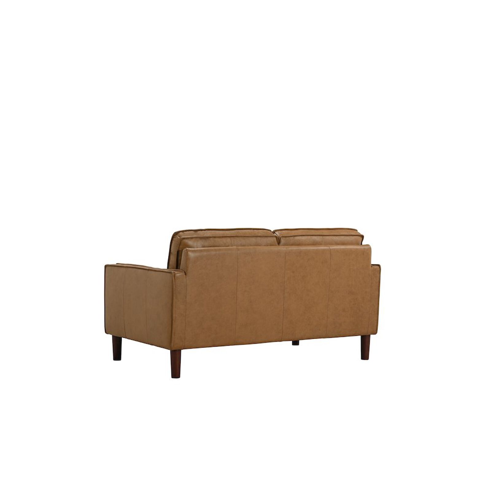 Soria Saddle Brown Top-Grain Leather Loveseat