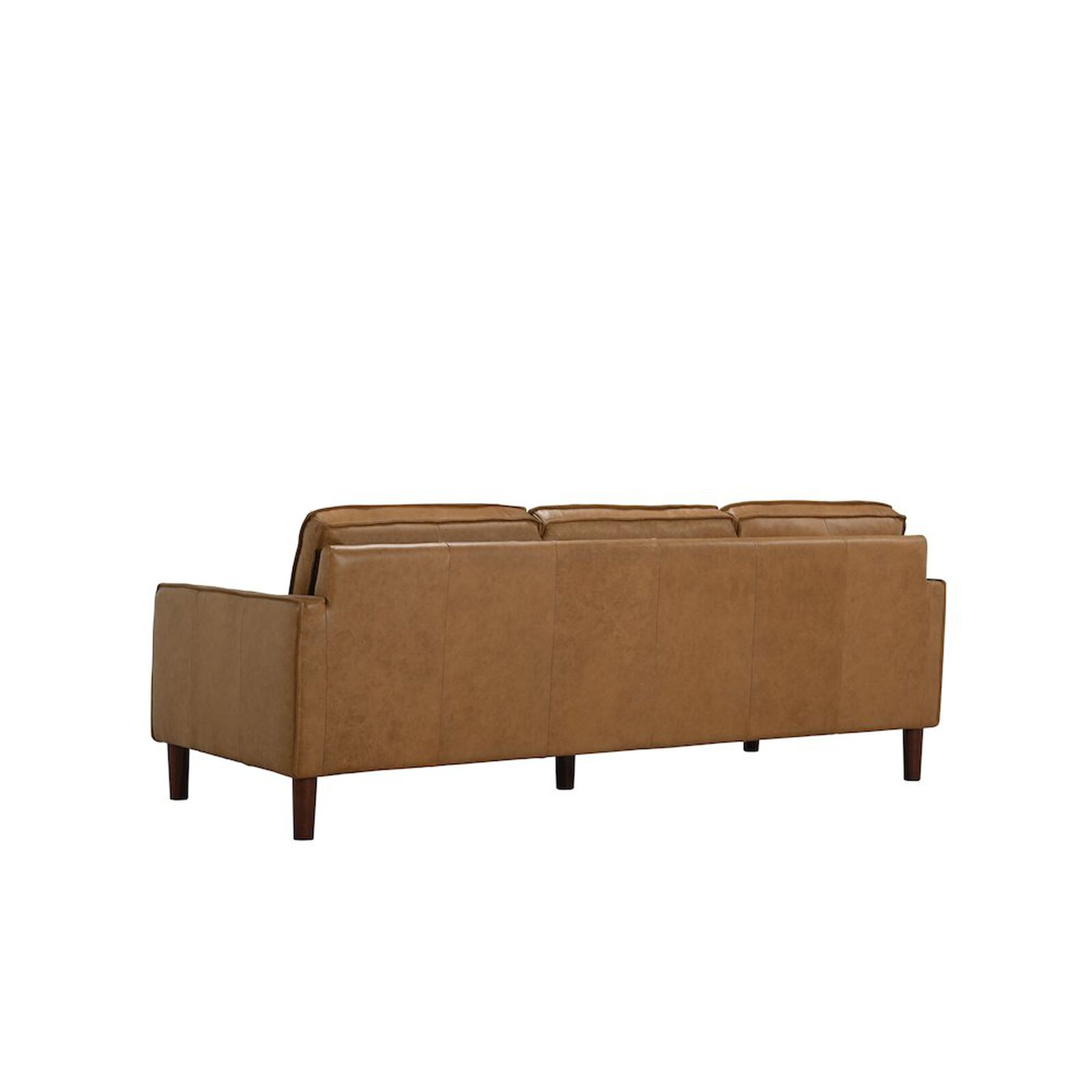 Soria Saddle Brown Top-Grain Leather Sofa
