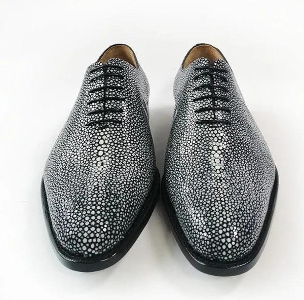 Maurice King Custom Made Stingray Lace-Up Shoe - Grey
