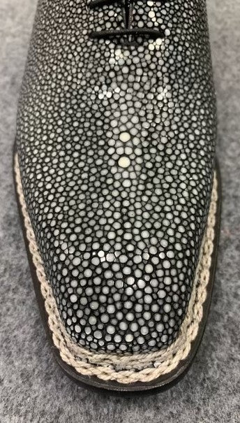Maurice King II Custom Made Stingray Lace-Up Shoe - Grey