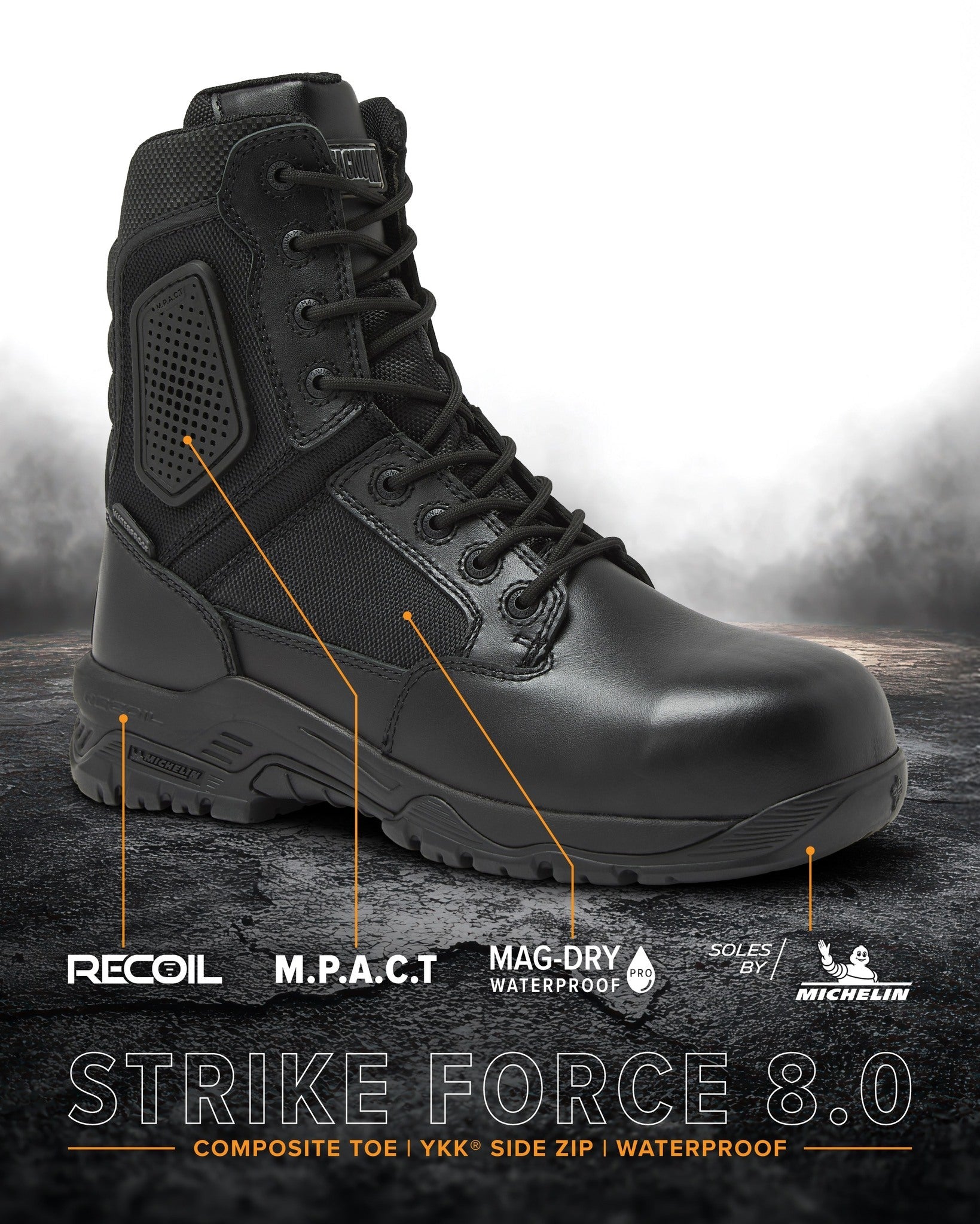STRIKE FORCE 8" Boot SZ WP CT