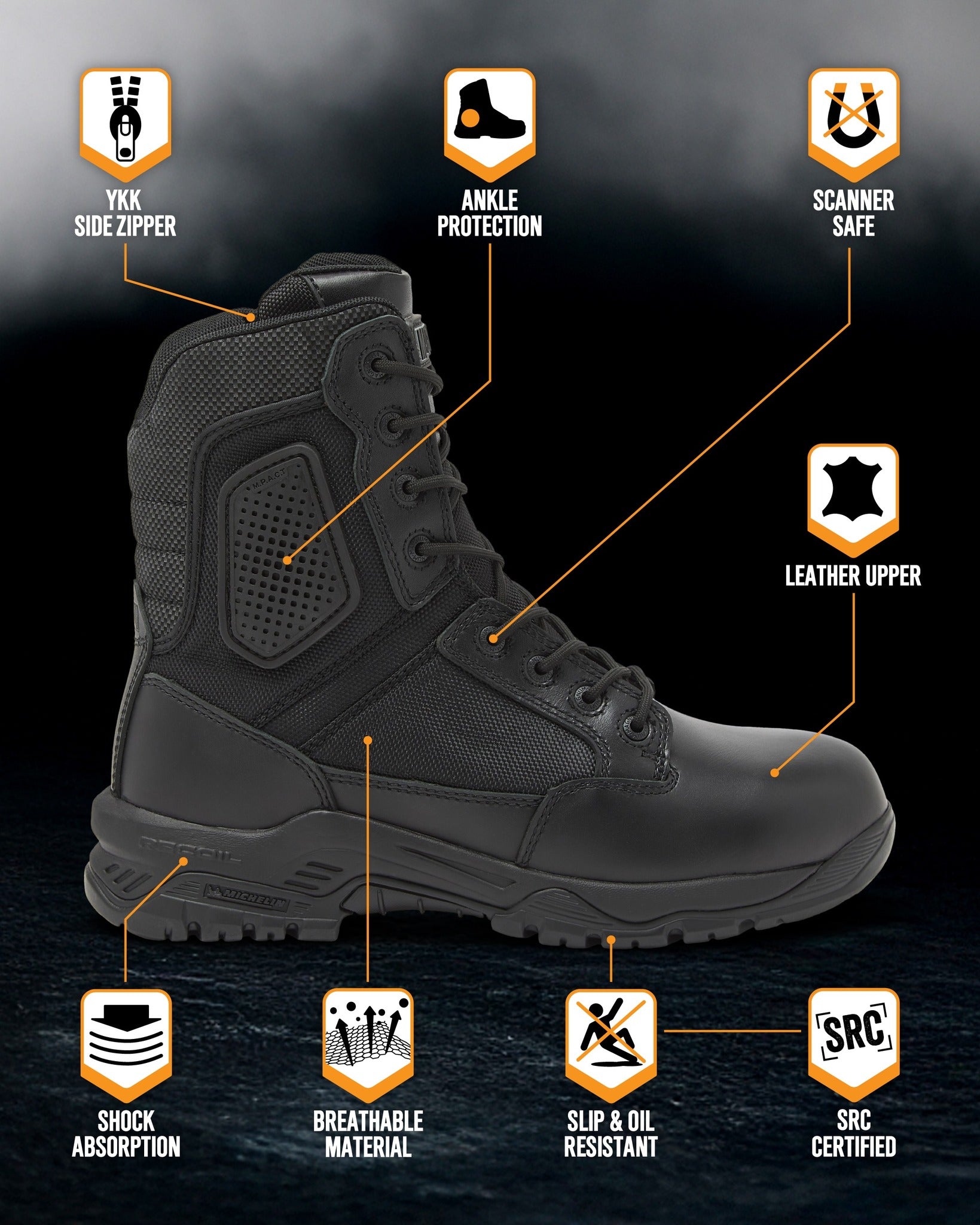 STRIKE FORCE 8" Boot SZ