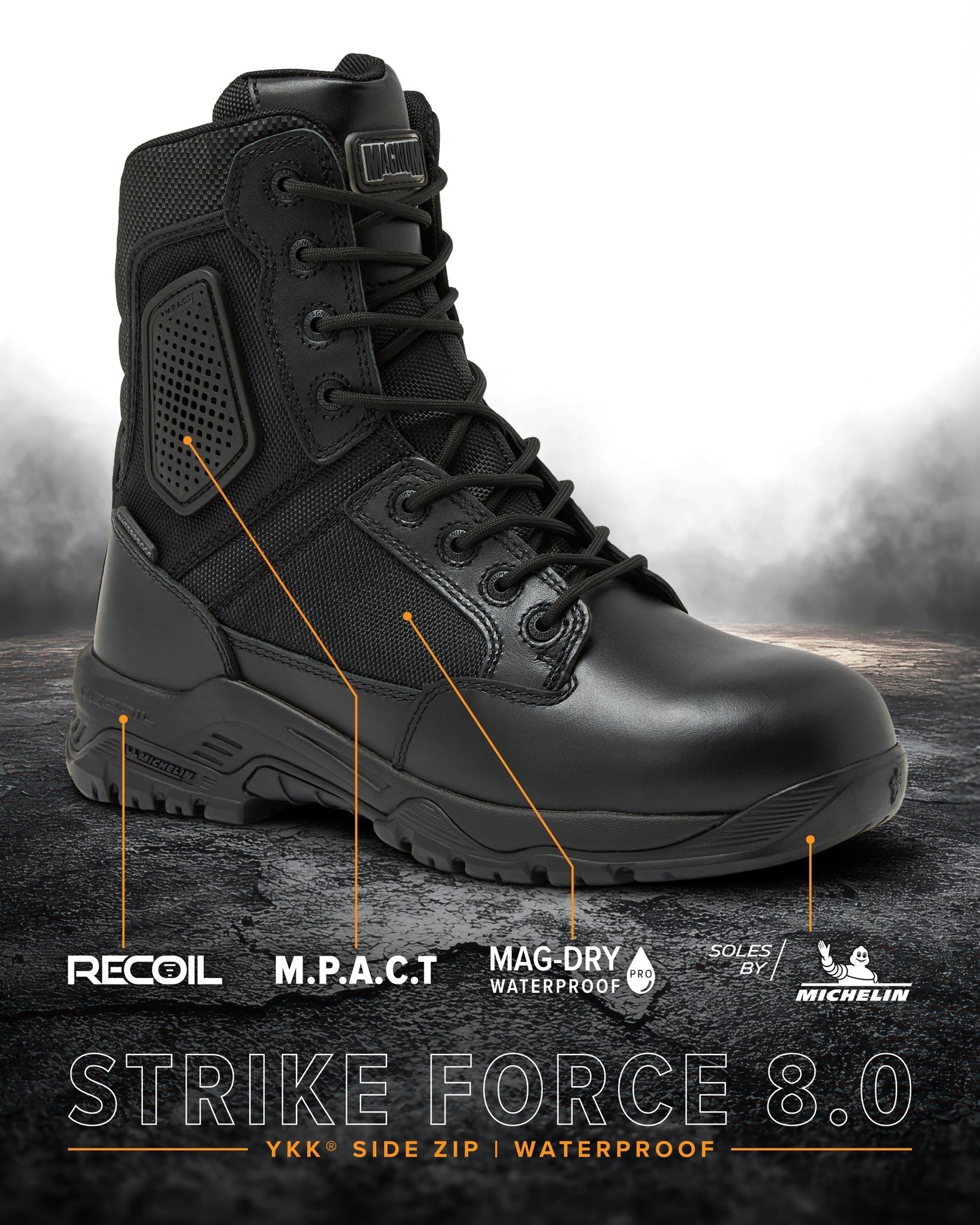STRIKE FORCE 8" Boot SZ WP