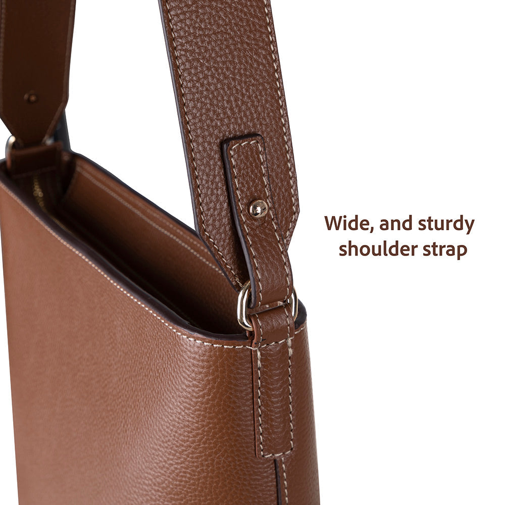 Elena Women’s Leather Tote Bag – Genuine Leather Shoulder Bag for Everyday Function | Minimal & Handcrafted