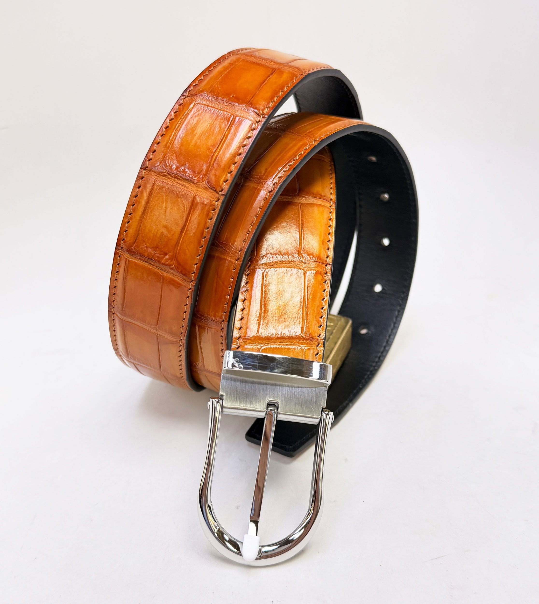 Maurice Chancellor Alligator Oxford - Tangerine